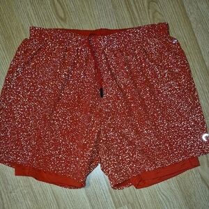 ZYIA Mens Red Reflective Performance Shorts..with Bike Short Under